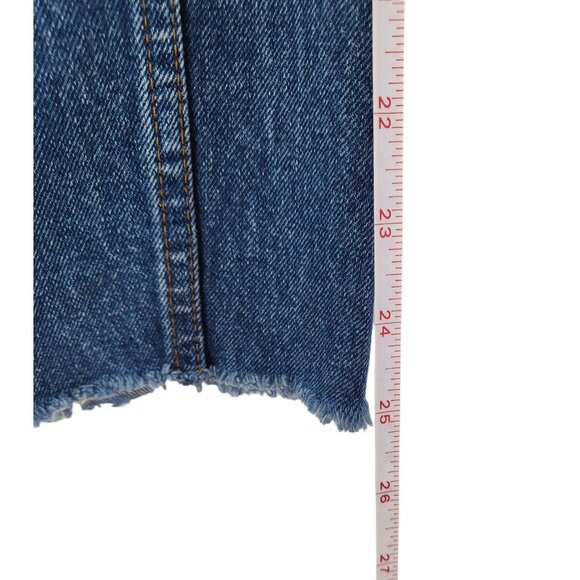 Free People High-Waist Crop Raw Hem Denim Jeans Size 30x25 - Picture 4 of 8